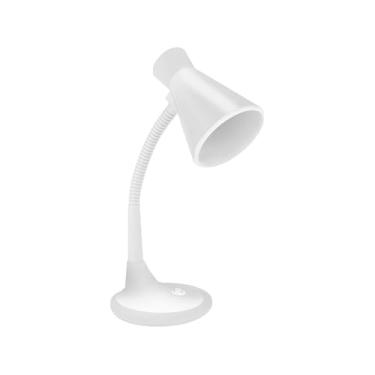 Imagem de Luminaria Mesa E27 Taschibra TLM 03 Branco 15.0 Produzida em plástico com soquete de porcelana, corpo da luminária articulável