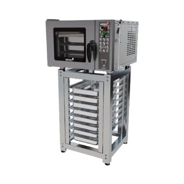 Imagem de Forno Combinado Wictory Elétrico WCP-05E Aço Inox com Cavalete 5 Bandejas Inox 220V Trifásico