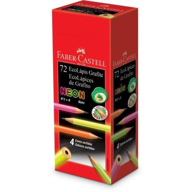 Imagem de Lápis Faber-Castell Ecolapis 1205 Max Neon Grafite Redondo Madeira Reflorestada Preto
