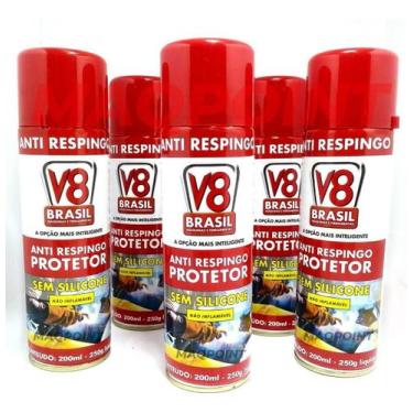 Imagem de Kit - 5 Anti Respingo em Spray S/ Silicone 200ml - V8 BRASIL
