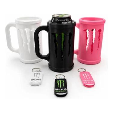Imagem de Porta Lata Monster Com Tampa E Abridor Exclusivo Energetico - top 3d p