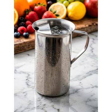 Imagem de Jarra Suco C/ Aparador Gelo Inox Jarra 1,8L Água Sucos - Klizz