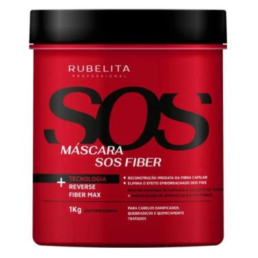 Imagem de Máscara SOS Fiber Professional 1kg Reconstrução Rubelita