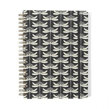 Imagem de Caderno universitário capa dura 10x1 160 folhas Libélulas Preto - Cice