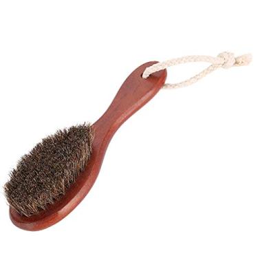 Imagem de Escova de cabelo a óleo, escova de barba durável, uso profissional de salão de barbeiro para limpeza de barba e cuidados corporais (marrom)