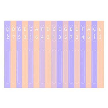 Imagem de Generic Adesivo de chave de escala Kalimba, peças de percussão para conjunto musical de aprendizes perfeitamente adequado para chaves de aço kalimba – Listrado