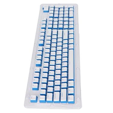 Imagem de Teclas de teclado de 110 teclas, teclas de teclado ABS FOS Step para a maioria dos teclados mecânicos(Cesta branca)
