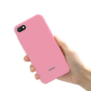 Imagem de Capa de capa para xiaomi redmi 6a linda e fofa capa de telefone tpu para funda xiaomi redmi 6a a6 cor doce capa de silicone macio capa bolsa, rosa, para redmi 6a