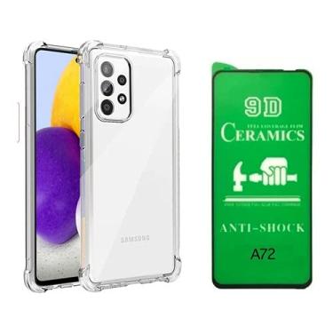Imagem de Kit Capinha Anti Impacto e Película de Cerâmica Para Galaxy A72 - Jodda