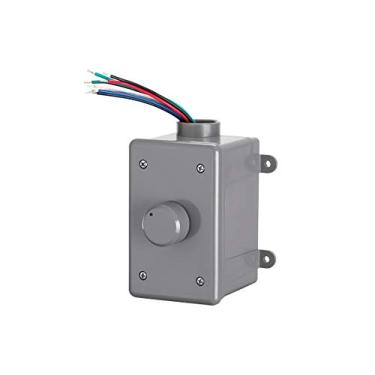 Imagem de Monoprice Controle de volume externo rotativo OVC300 de 300 watts com combinação de impedância automática, caixa resistente ao clima, para aplicações ao ar livre, cinza, número do modelo: 138178