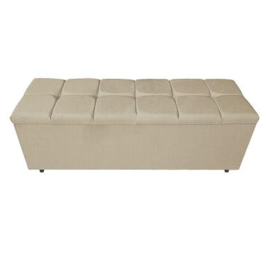 Imagem de Calçadeira Estofada Manchester 160 Cm Queen Size Linho Bege