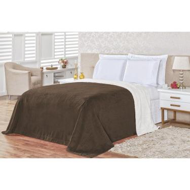 Imagem de Cobertor Coberdrom Alaska King 1 Peça Sherpa Marrom