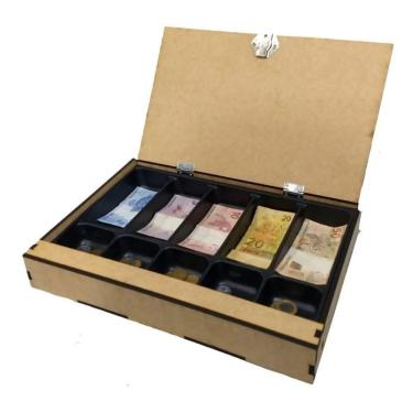 Imagem de Caixa Registradora Gaveta Dinheiro Porta Cédulas Niqueleira