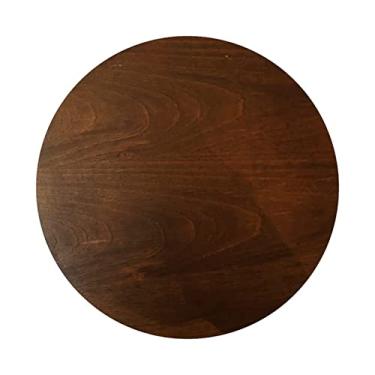 Imagem de Prato Giratório Centro De Mesa De Jantar Laminado Castanho 70 Cm