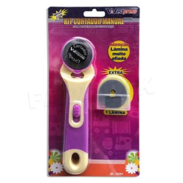 Imagem de Fiico Cortador Circular Manual Roxo Plástico com Lâmina Extra