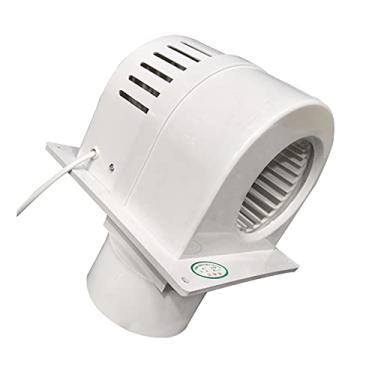 Imagem de Fã exausto Ventilador de escape de alta potência de ventilador de ventilação de parede com válvula de não-retorno e banheiro de dissipação de calor poroso e ventilador de exaustão do banheiro, branco,