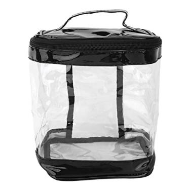 Imagem de YUYTE Bolsa de Higiene Pessoal Transparente, Resistente à Prova de Vazamento, Sacos de Viagem Transparentes para Produtos de Higiene Pessoal, Bolsa de Maquiagem Transparente com Zíper e Alça para