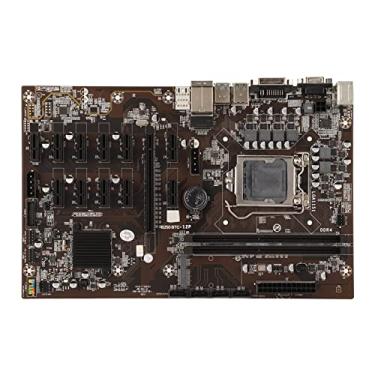 Imagem de Placa mãe de mineração B250 BTC 12P, placa mãe de jogos suporta LGA 1151 2xDDR4 DIMM máximo 16G, 12 compartimentos de GPU, VGA HDMI M.2, 4 SATA3.0