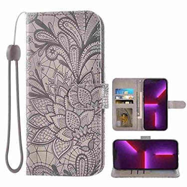 Imagem de BANLEI2U Capa de telefone folio carteira para LG G3, capa fina de couro PU premium para LG G3, 1 compartimento para moldura de foto, fácil acesso, cinza