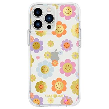 Imagem de Case-Mate - Impressões resistentes – Capa para iPhone 13 Pro Max – Elementos de folha dourada – Proteção contra quedas de 3 m – Flores retrô
