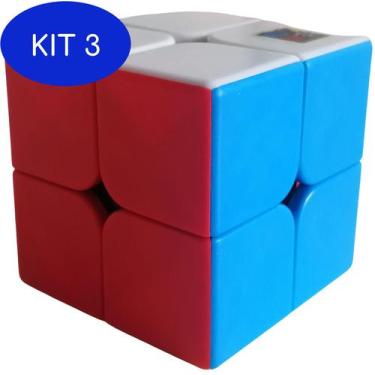 Kit Cubo Mágico Quebra Cabeça Profissional MoYu 2x2 3x3 4x4 em