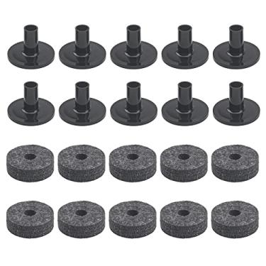 Imagem de 20 peças Yootones suporte de prato lavadora de feltro e mangas de suporte de prato de tambor de plástico acessórios para tambor