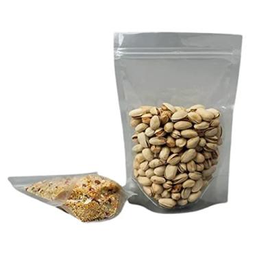 Imagem de Kit 20 Sacos Stand Up Pouch Transparente Fecho Ziplock 10x15