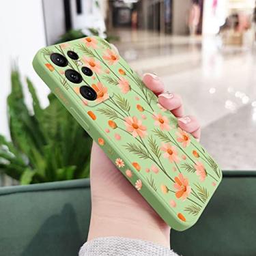 Imagem de Brilliant Flowers Phone Case para Samsung Galaxy S22 S21 S20 Ultra Plus FE S10 S9 S10E Note 20 ultra 10 9 Plus Capa, verde claro 2, para Galaxy Note 10