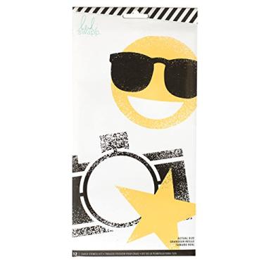 Imagem de American Crafts Heidi Swapp Giz Art Pequenos estêncis Ícones de 12 peças