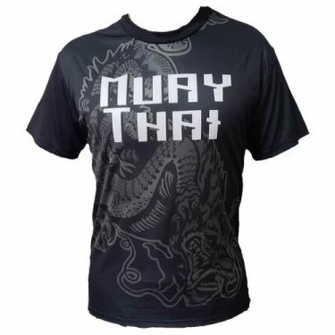 Imagem de Camisa Camiseta Muay Thai Dragão Oriental - Fb-2062 - Preta - Fight Br