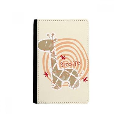 Imagem de Anel de desenho de girafa porta-passaporte animal notecase Burse carteira capa para cartão, Multicolorido.