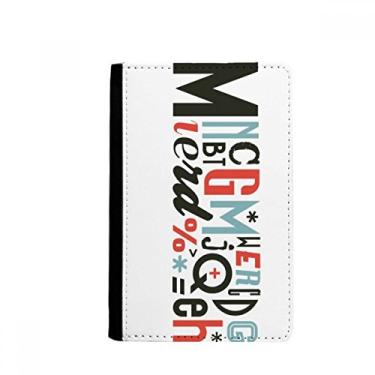 Imagem de Porta-passaporte elegante com citação de alfabeto escrito à mão Notecase Burse carteira capa porta-cartão, Multicolor