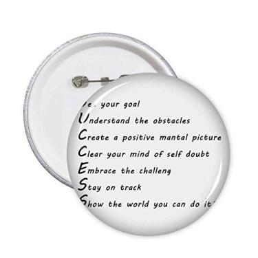 Imagem de Embrace Challenges Do It Broche de Citação Emblema Botão Decoração Acessório 5 peças