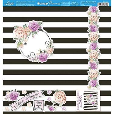 Imagem de Página para Scrapbook Dupla Face Litoarte 30,5 x 30,5 cm - Modelo SD-905 Planner Rosas e Flores