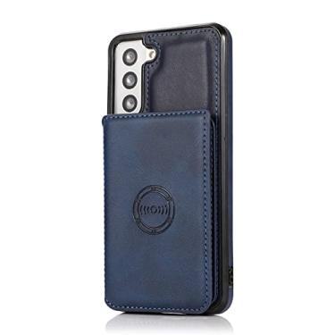 Imagem de Estojo de couro para Samsung Galaxy S21 S20 Ultra S20FE S10 Note20 10 Plus A12 A32 A52 A72 A51 M31 M11 Slot para cartão Capa carteira, azul, para S20 Ultra