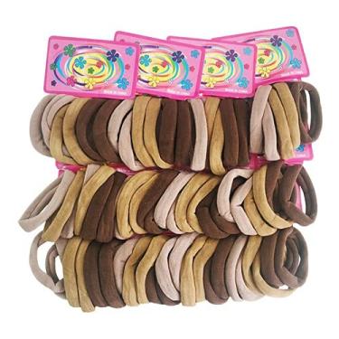 Imagem de Sarat Moda Indiana Elástico Rabico Para Cabelo Tipo Meia Pacote 72 Un. Tb Xuxinha Tons...
