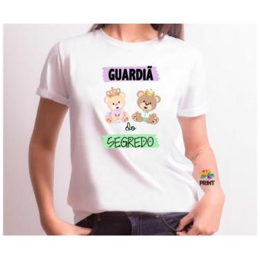 Imagem de Camiseta Adulto Guardiã Do Segredo Est. Ursinho Lilás Verde - Chá Reve
