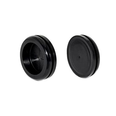 Imagem de Flyshop Plugue de furo preto de 27 mm, diâmetro interno: 22 mm, argolas de borracha sintética, plugue de borracha firewall com proteção de arame, redondo, um lado, pacote com 10