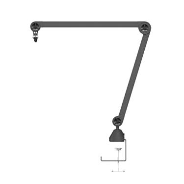 Imagem de microfone mesa | Suporte dobrável para microfone podcast ajustável em 360°,microfone transmissão dobrável 11 libras com clipe adaptador parafuso para Purble