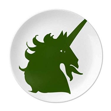 Imagem de Prato decorativo de porcelana com chifre de animais sobrenaturais Fierce Hbility Prato de jantar