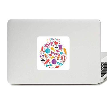 Imagem de Máscara de laço balão Brasil carnaval decalque vinil paster laptop decoração PC