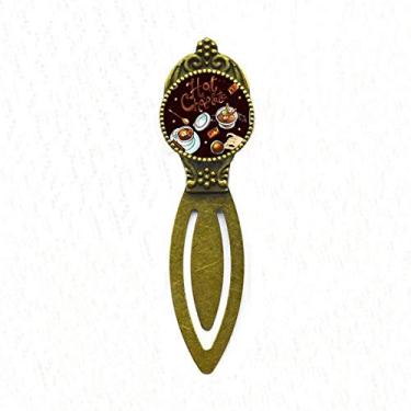 Imagem de Marcador de página retrô de chocolate quente, sobremesas, bebida, França, marcador de página para escritório