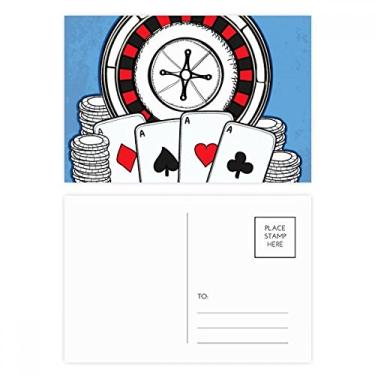 Imagem de Poker Chips Conjunto de Ilustração Toca-discos Cartão Postal de Aniversário