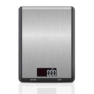 Imagem de 5kg / 1g digital multifuncional eletrônico balança de pesagem de cozinha, balança de alimentos com display LCD função de tara para escola em casa, preto