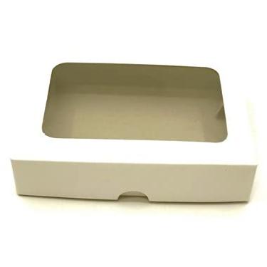Imagem de 20 Caixas com Visor para Cosméticos, Doces, Lembrancinhas: 15x11x3,5 cm (Branca)