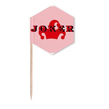 Imagem de Bandeiras multicoloridas de coringa de cartas de jogar, palitos de cupcake, festa de celebração