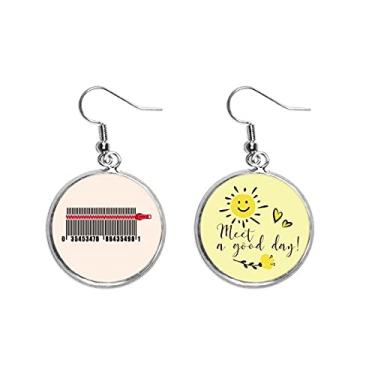 Imagem de Bar Code Shopping Pull Lock Clothes Ear Drop Sun Flower Earring Jewelry Fashion