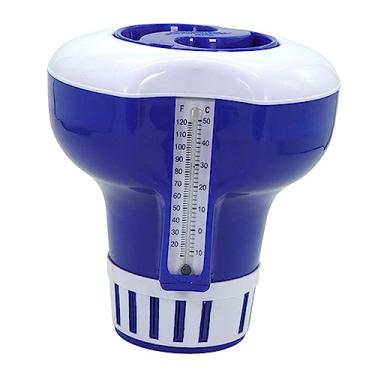 Imagem de Generic Dispensador de Flutuante com Termômetro Limpador Ajustável Aplicador Piscina Flutuante para Spa Banheira de Hidromassagem