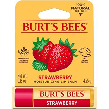 Imagem de Strawberry Moisturizing Lip Balm by Burts Bees for Unisex - 0.15 oz Lip Balm