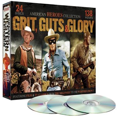 Imagem de Heroes Collection: Grit, Guts & Glory 24 DVD Set: McLintock! - Angel and the Badman - The Lone Ranger - Gung Ho! - The Cisco Kid - My Pal Trigger - Annie Oakley + many more!
